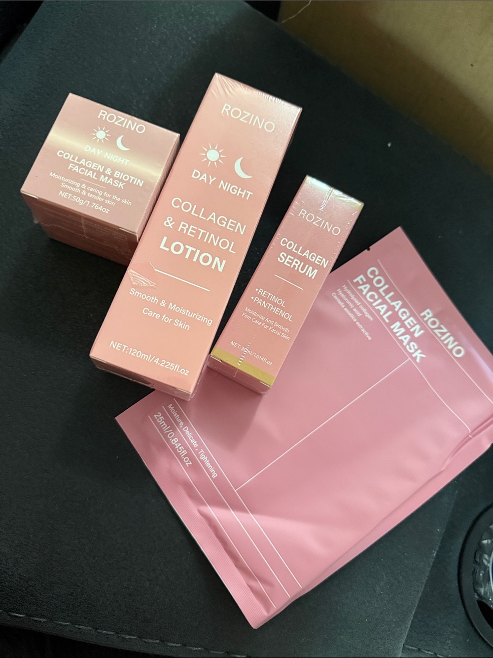 Rozino Collagen & Retinol Lotion — Pink Nourishing Day & Night Skincare
